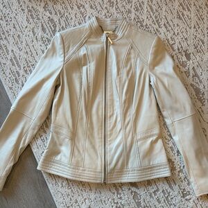 G.I.L.I. Women's Beige Leather Jacket